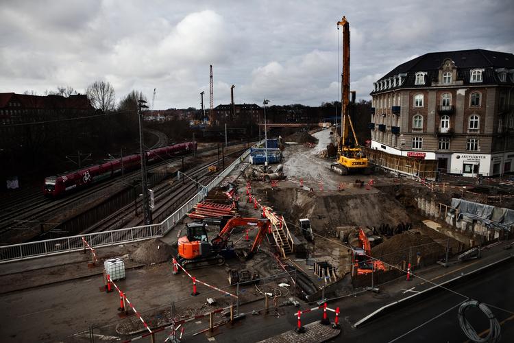 Rampe. Byggeriet af Nordhavnsvej ser ud til at blive noget dyrere end Københavns Kommune hidtil har forventet. 