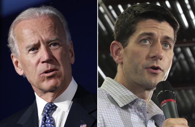 Viceduel. Vicepræsident Joe Biden (t.v.) skal i nat for første og eneste gang i denne valgkamp i debat med Paul Ryan, republikanernes kandidat til vicepræsidentposten. 