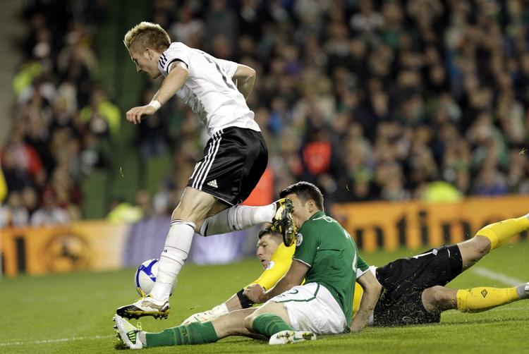 MÅL. To gange scorede Marco Reus, da Irland fik en ørefigen af Tyskland. 