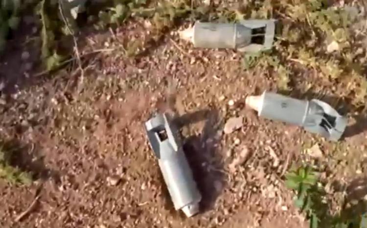 FUSERE. Usprængte, sovjetiske klyngebomber fundet af civile i Syrien. Billedet er fra en YouTube-video. 
