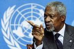 Udkald. Kofi Annan takker af som FN's generalsekretær ved sin sidste officielle pressekonference i FN's hovedkvarter i Genève, november 2006. 