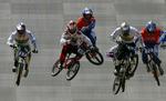 BMX. Kyle Bennett ses her som nummer to fra venstre under et World Cup-løb i Kina i 2007. 