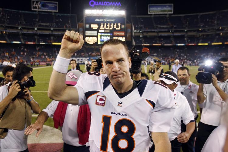 Afbetaling. Mannings kontrakt med Denver gælder i fem år, hvor quarterbacken tjener over en halv milliard kroner. 