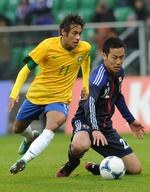 storsejr. Brasiliens Neymar kom på scoringstavlen to gange mod Japan. 