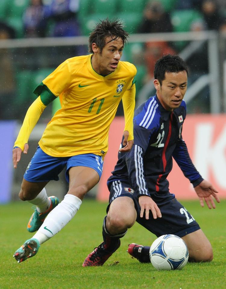 storsejr. Brasiliens Neymar kom på scoringstavlen to gange mod Japan. 