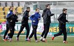 Træning. Morten Nordstrand og de øvrige FC Nordsjælland-spillere trænede i dag på Farum Park. Den nu fyrede landsholdsspiller, Patrick Mtiliga, havde, ligesom holdets øvrige landsholdsspillere, fået fri. 