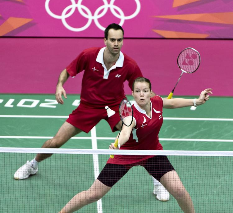 skidt. Joachim Fischer og Christinna Pedersen vandt en flot bronzemedalje ved OL i London. Men parret er allerede ude af Denmark Open. 