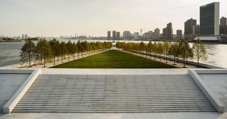 Indvielse. Parken til minde om præsident Roosevelt ligger mellem Manhattan og Queens i New York. 