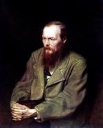 Klassiker. Fjodor M. Dostojevskij i portræt malet af Vasilij Perov, 1872. Polfoto 