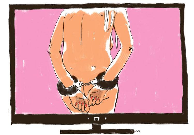 Ydmygelse. Når Bubber i primetime er med til en S/M-sexseance, er det uværdigt og upassende redaktionelt og journalistisk arbejde, skriver psykolog.Tegning: Mette Dreyer 