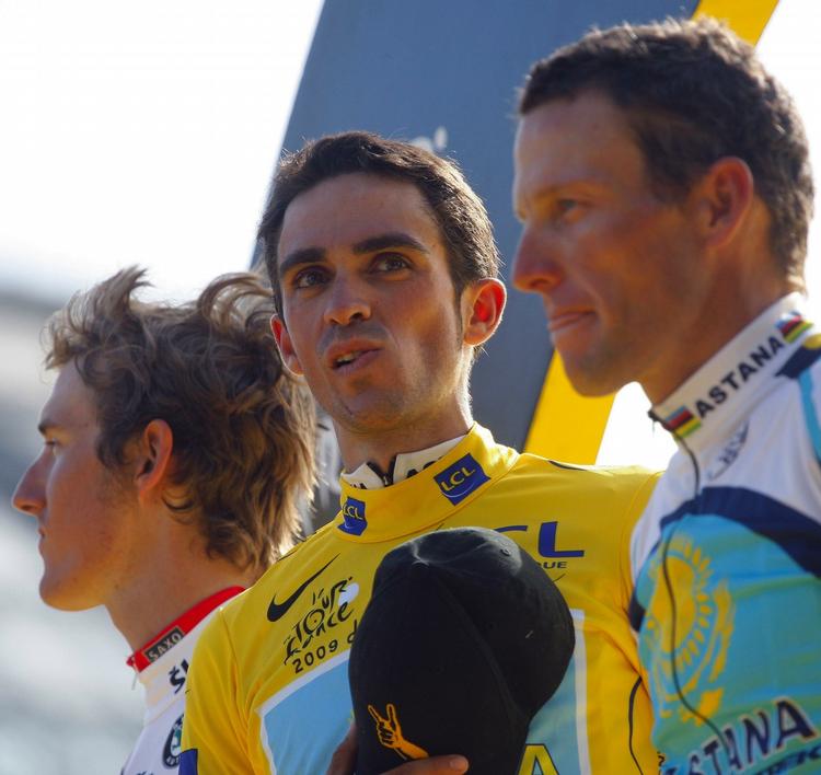 OPBAKNING. I 2009 var Alberto Contador og Lance Armstrong holdkammerater på Astana. 