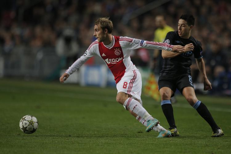 Omdrejningspunkt. Eriksen var den store iscenesætter på Ajax-holdet. 