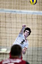 klubskifte. Peter Trolle Bonnesen ses i en kamp for det danske U20-landshold i volleyball. 