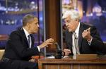 GENMÆLE. Barack Obama svarer igen på mangemilliardæren Donald Trumps opsigtsvækkende tilbud i Jay Lenos talkshow. 