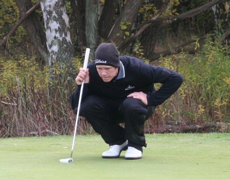 FØRENDE. Med sine runder i 67, 62 og 67 har Joachim B. Hansen lagt sig i spidsen for sæsonfinalen på Challenge Tour. 