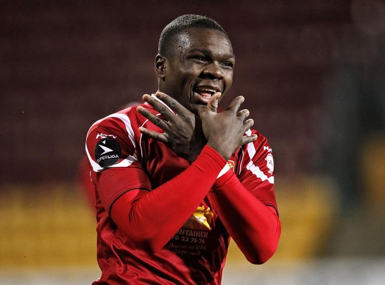 Stortalent. 20-årige Jores Okore har gjort kometkarriere og er den formentlig mest ombejlede spiller i den danske Superliga. 