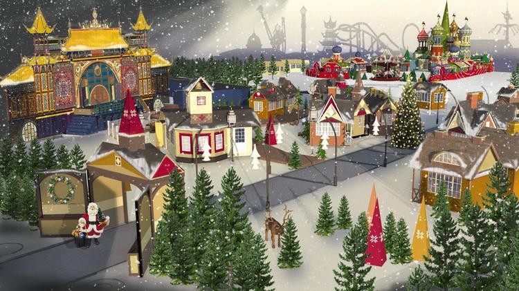 julehygge. Sådan forestiller Tivoli sig selv, at den nordiske jul kommer til at se ud i forlystelseshaven. 