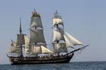 Havsnød. 'HMS Bounty' befandt sig 144 kilometer sydøst for Hatteras i delstaten North Carolina, da skibet kom i problemer. 