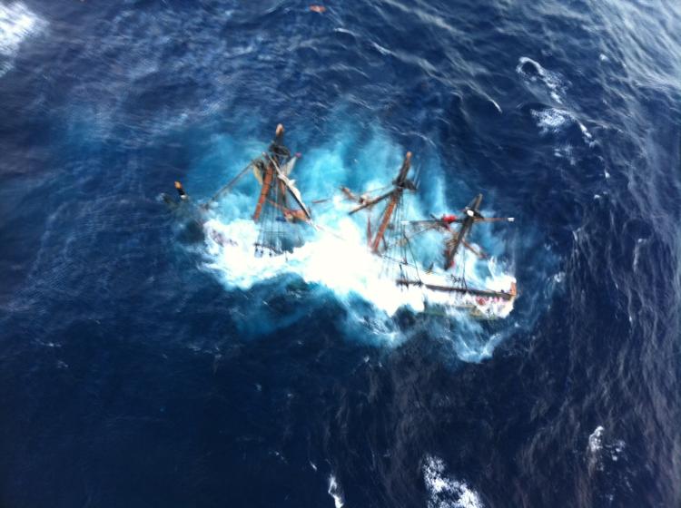 sænket. Det 55 meter lange skib har spillet 'hovedrollen' i blandt andet 'Pirates of The Caribbean: Dead Man's Chest' fra 2006. Nu har Sandy sænket det. 