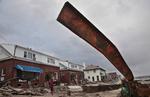Orkanen var hård ved Coney Island. 