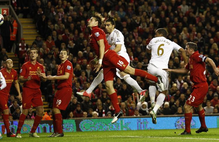 TRIUMF. Swansea er videre i Liga Cuppen efter en sejr over Liverpool. 