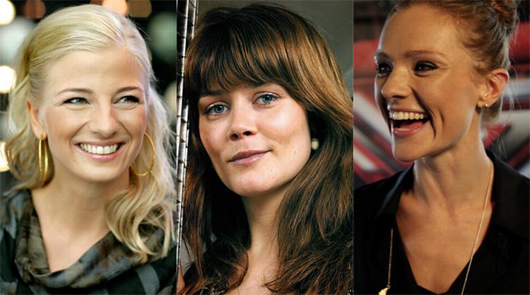 Blikfang. Louise Wolff, Sofie Lassen-Kahlke og Lise Rønne skal guide seerne gennem Melodi Grand Prix 2013. 