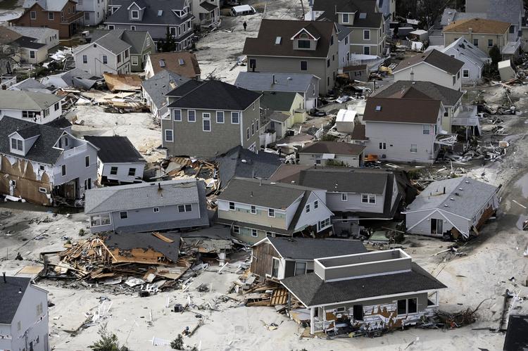 Seaside Heights, New Jersey, efter stormen. 