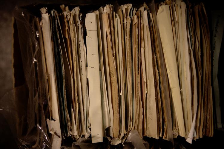 DOKUMENTTYVERIER. Papirer fra Rigsarkivet blev fundet hos de mistænkte ved anholdelserne. 