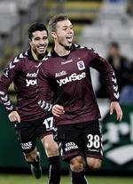 målform. AGF's Osama Akharraz (tv) og Casper Sloth har været blandt aarhusianernes målscorere i de seneste kampe. 