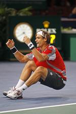 titel. Årets mest vindende, David Ferrer, kan lade sig falde til jorden efter veludført finale og sejr mod den polske sensation. 