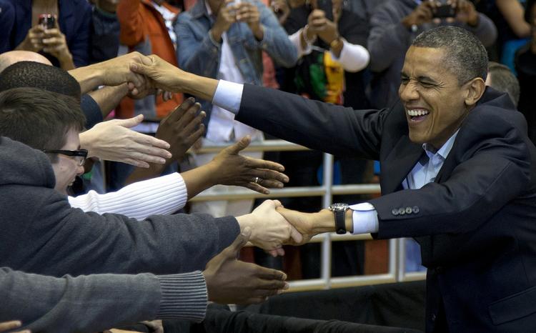 Sejr. Barack Obama har været mere og mere optimistisk de seneste par dage. Med god grund skulle det vise sig. 