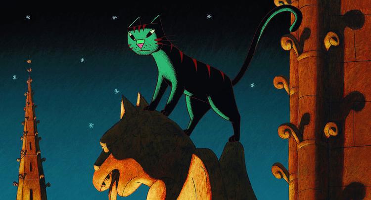 KUBISME. Matisse, Braque  og Picassos  kubisme ligner en inspiration for skaberne af katten Dino og dens parisiske tagridt. 