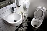 Toiletforhold. Næsten halvdelen af Indiens befolkning på 1,2 milliarder står uden toilet i deres egen bolig. Billedet her er taget på et dansk gymnasium. 