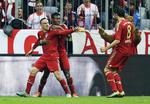 Mål. Franck Ribery og David Alaba kom begge på tavlen for storfavoritterne i Bundesligaen. 
