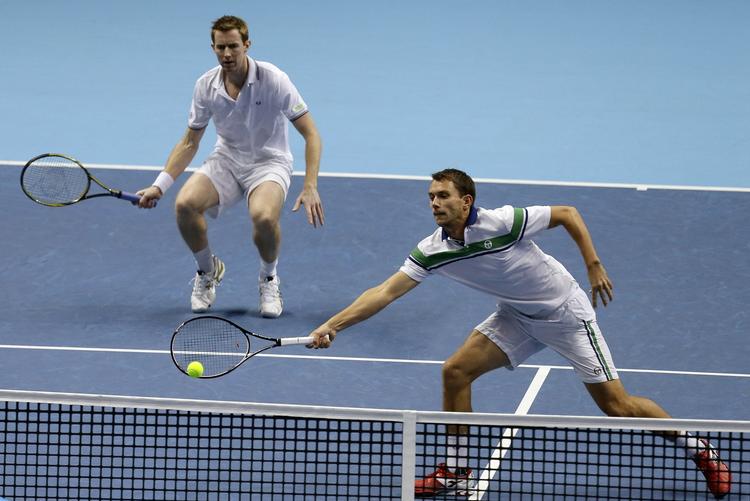 Nederlag. Kampen mod Marcel Granollers og Marc López fra Spanien endte 4-6, 3-6. 