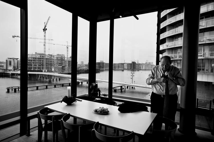 Efterladt. Harald Børsting, formand for LO på sit kontor med udsigt over Københavns Havn. 