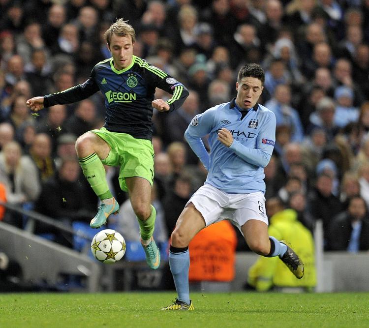 Ombejlet. Christian Eriksen (t.v.) har i dette efterår været stærkt spillend ei Champions League, hvor han senest  lagde op til to mål i Manchester mod City. 