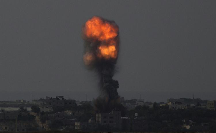 Bombemål. Billeder af Gaza taget fra den israelske side af grænsen. 