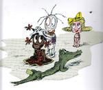 DUKKEBØRN. Kim Fupz Aakeson og Rasmus Bregnhøi har nok begået årets bedste og dybeste  billedværk, mener vores anmelder. 