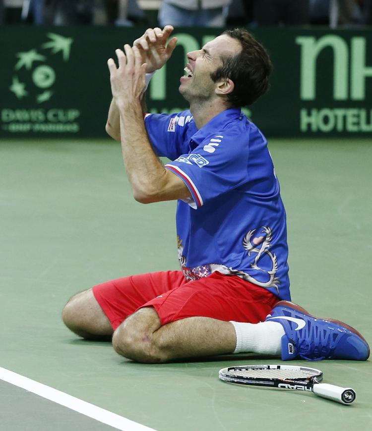 Vinder. Radek Stepanek gjorde det af med sin spanske modstander med 7-0 i den afsluttende tiebreak. 