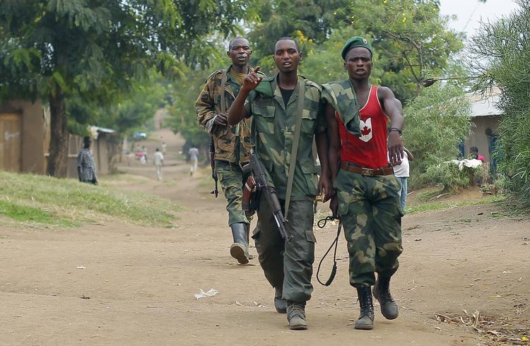 Mineralby. Styrker fra oprørshæren M23 presser på for at indtage den vigtige by Goma i DRCongo. 