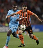 klubskifte. Henrikh Mkhitaryan (th) var en stor mundfuld for FC Nordsjælland i Champions League, da danskerne spillere mod Shakhtar Donetsk. 