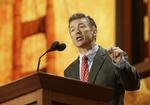 Præsidentkandidat? Rand Paul er de seneste år blevet en kendt figur i det republikanske parti, her som taler ved partikongressen i august. Nu melder han interesse for præsidentvalgkampen i 2016. 
