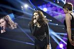 Stjernefrø? Line ses her under X-Factor-finalen. 