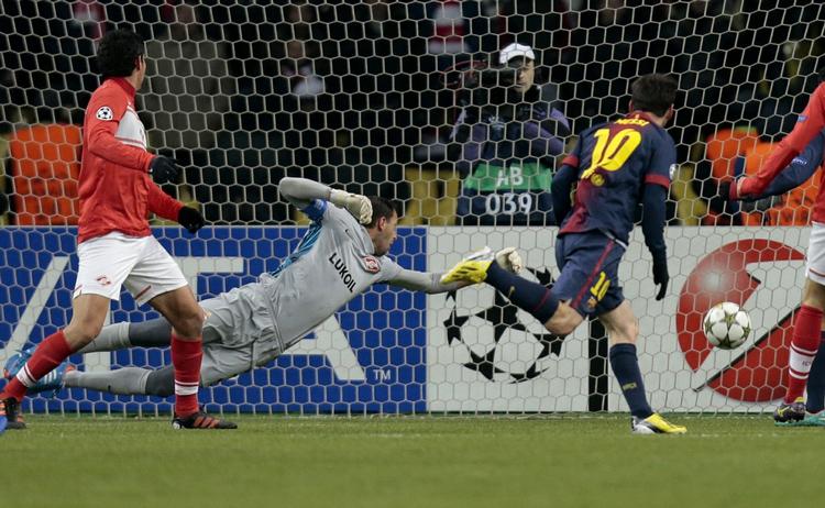 79. Målet til 2-0 mod Spartak Moskva var Lionel Messis 79. i år. 