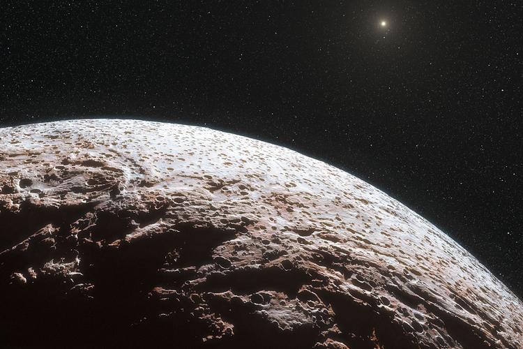 Makemake. Dværgplaneten er kun to tredjedele så stor som Pluto. 