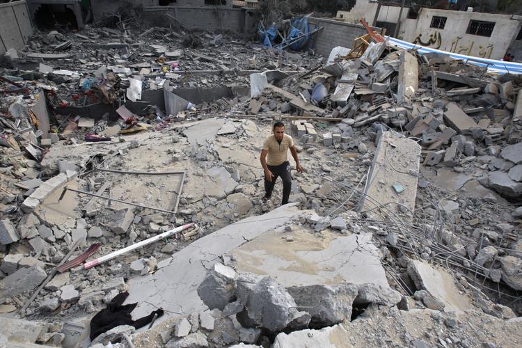 Krig. Her boede en toprådgiver til Hamas, inden Israel bombede hans hus i småstykker. 