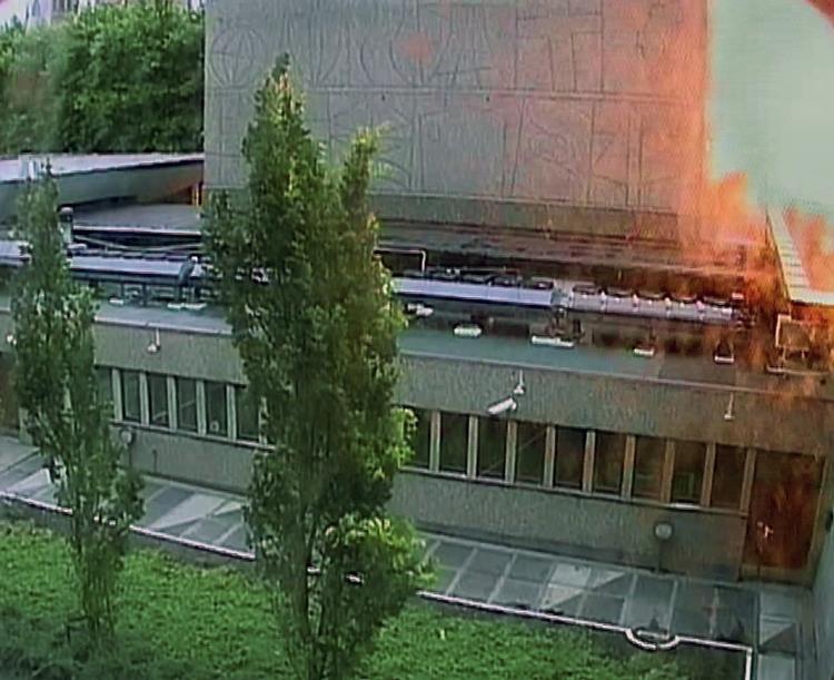 Gerningssted. Her eksploderer bomben ved regeringskvarteret i Oslo 22. juli sidste år. 