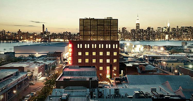 Hipt. Wythe Hotel åbnede i maj i år i Williamsburg, New York. 