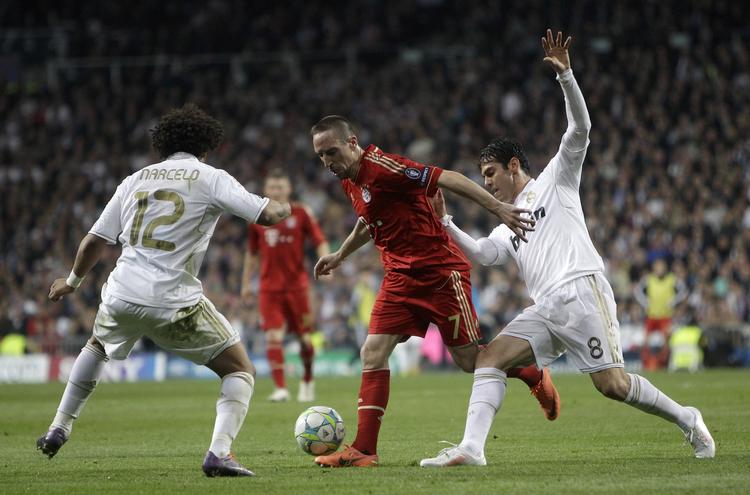 Fortid. Ribery havde en hovedrolle, da Bayern i april sendte Real Madrid ud i CL-semifinalen. 